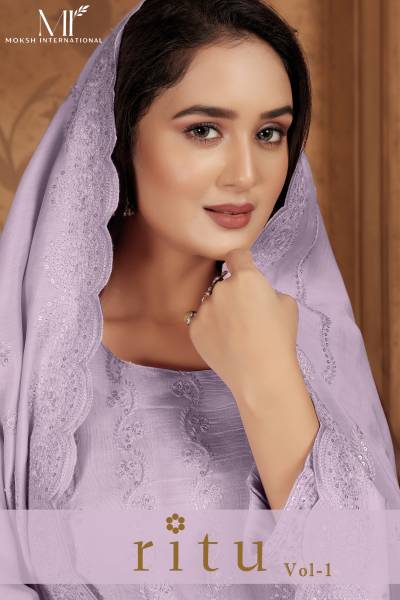 MOKSH RITU VOL-01 1321 TO 1324 DESIGNER SALWAR SUIT WHOLESALER IN INDIA